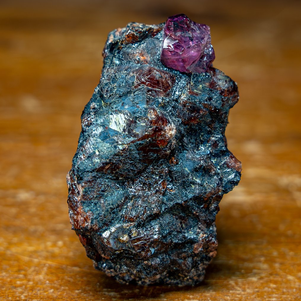 Πολύ σπάνιο διαφανές Padparadscha Color Sapphire Crystals on Matrix 190,45 ct- 38.09 g #1.2