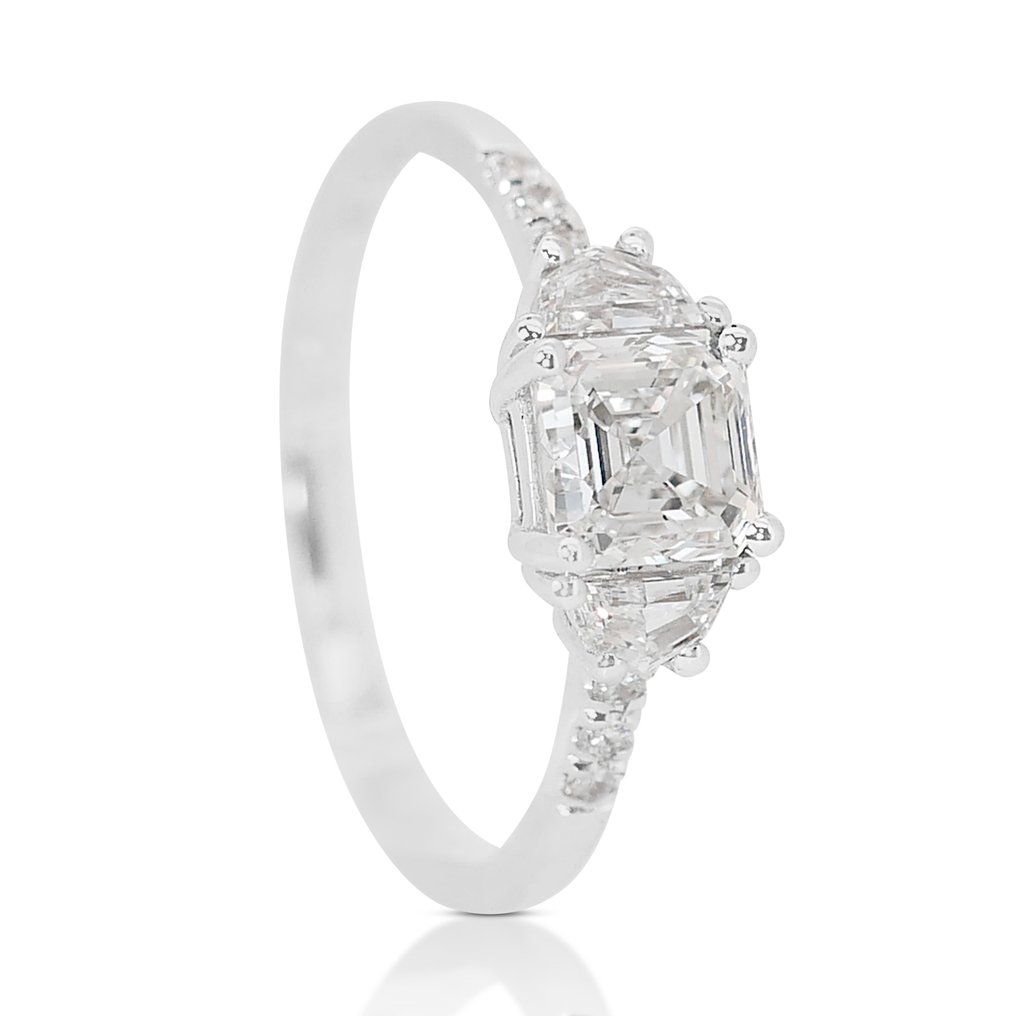 Inel Aur alb Diamant  (Natural) - Diamant  #1.2