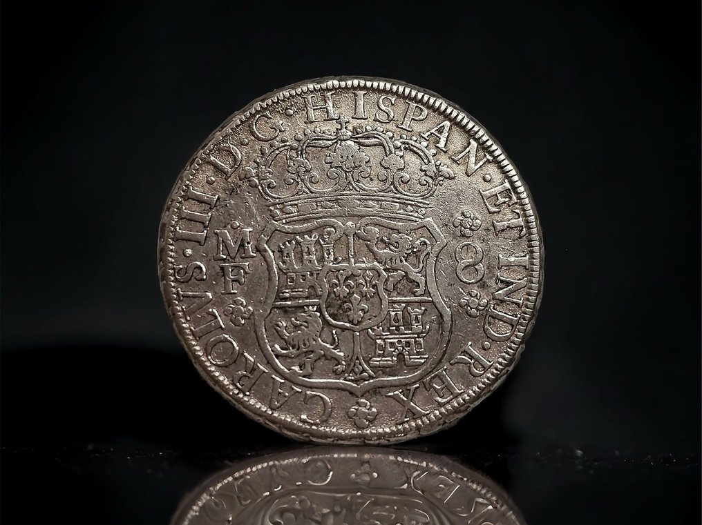 Espanha. Carlos III (1759-1788). 8 Reales Columnario 1769  Mexico MF #2.1