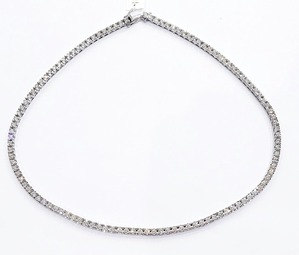 Halsband Vittguld Diamant  (Natural) #2.1