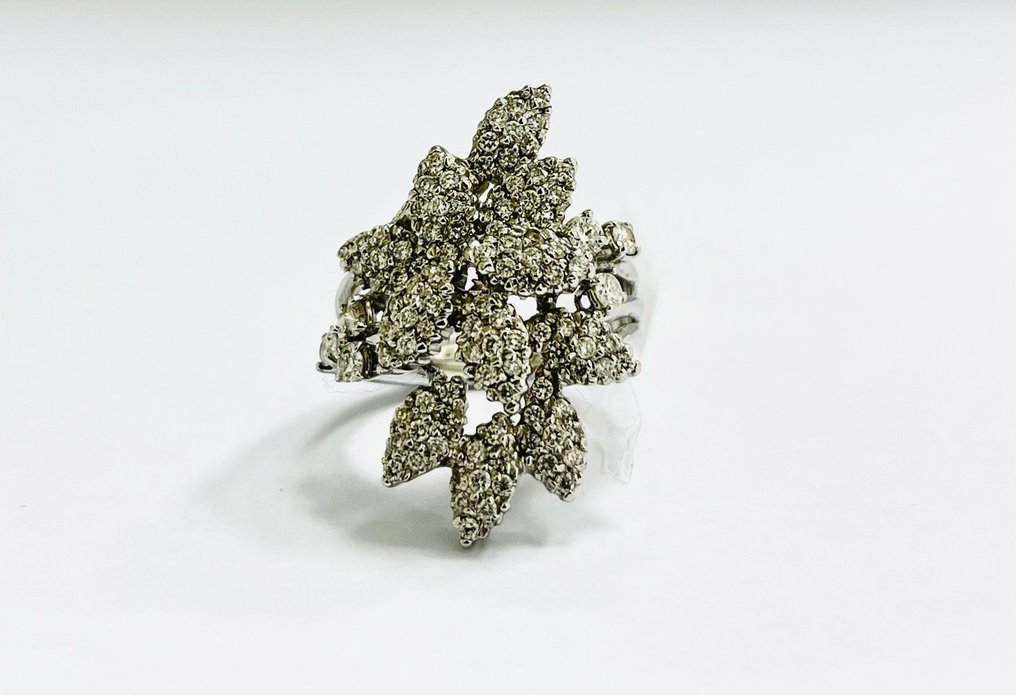 Marika - Statement-ring - 18 kraat Hvidguld Diamant  (Natur) #3.2