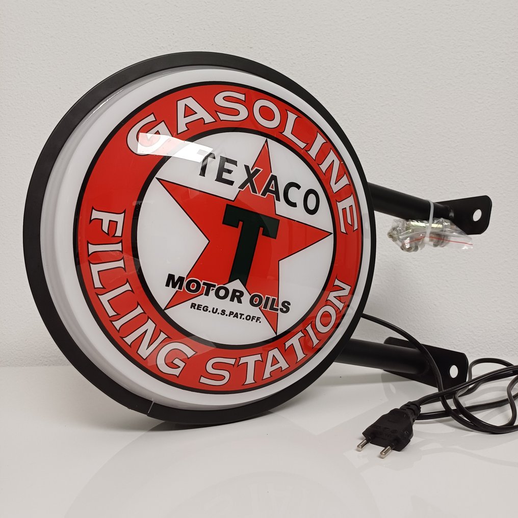 Texaco Wandbord - Lichtbak - Lightbox - Metal #4.3