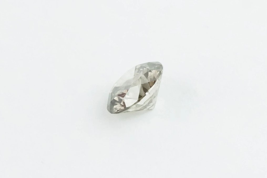 Diamant - 0.78 ct - Rond - fancy intense gris marron - SI2 #3.1