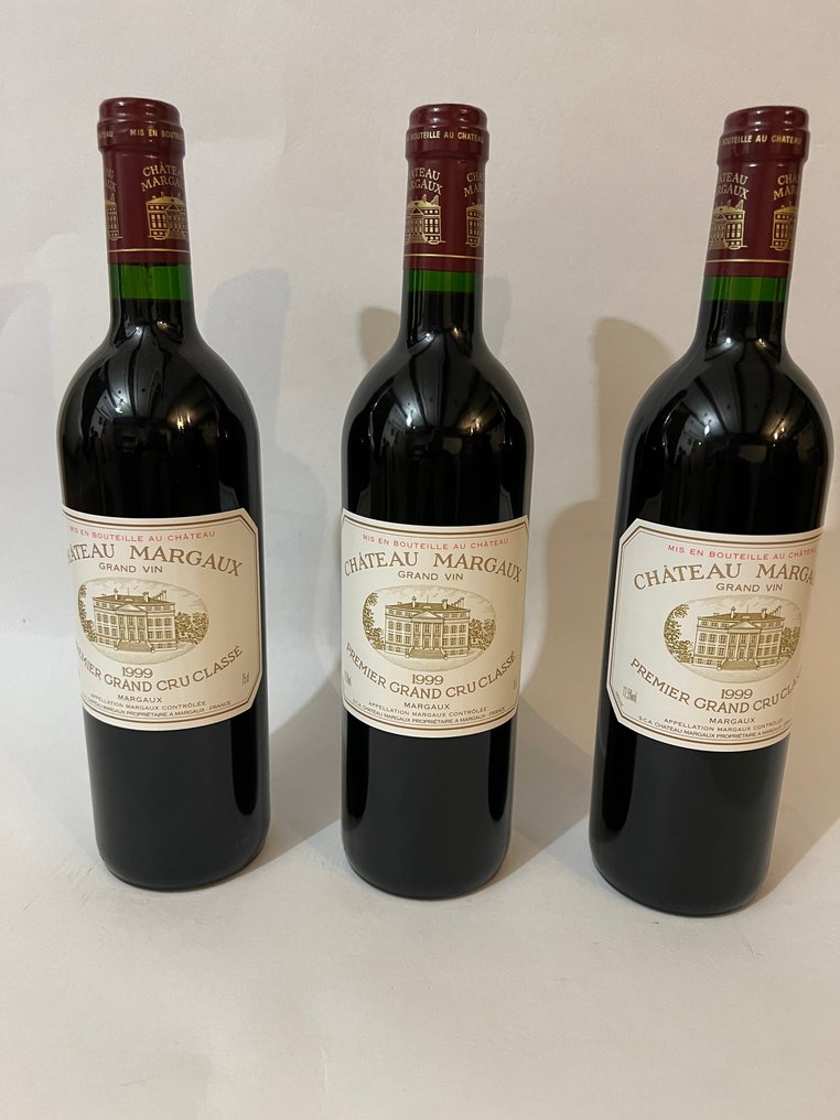 1999 Chateau Margaux - Bordeaux 1er Grand Cru Classé - 3 Flasker (0,75 L) #1.1