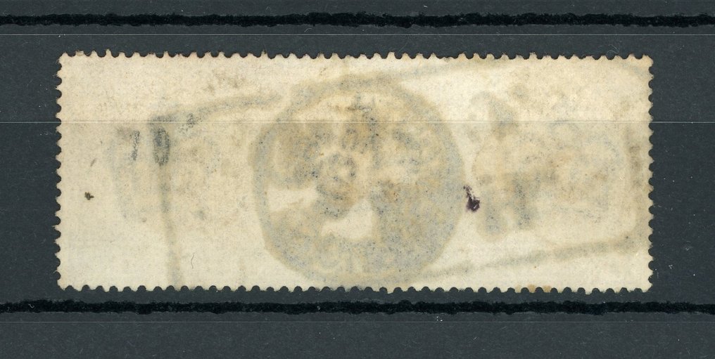 Storbritannien 1884 - Krone vandmærke på 1 pund brun-lilla - Yvert n°89 #2.1