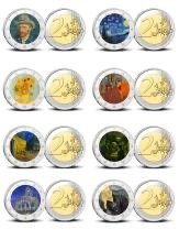 Europa. 2 Euro Various Years "Vincent Van Gogh" serie 1 (8 stuks met kleur) (Zonder Minimumprijs) #1.0