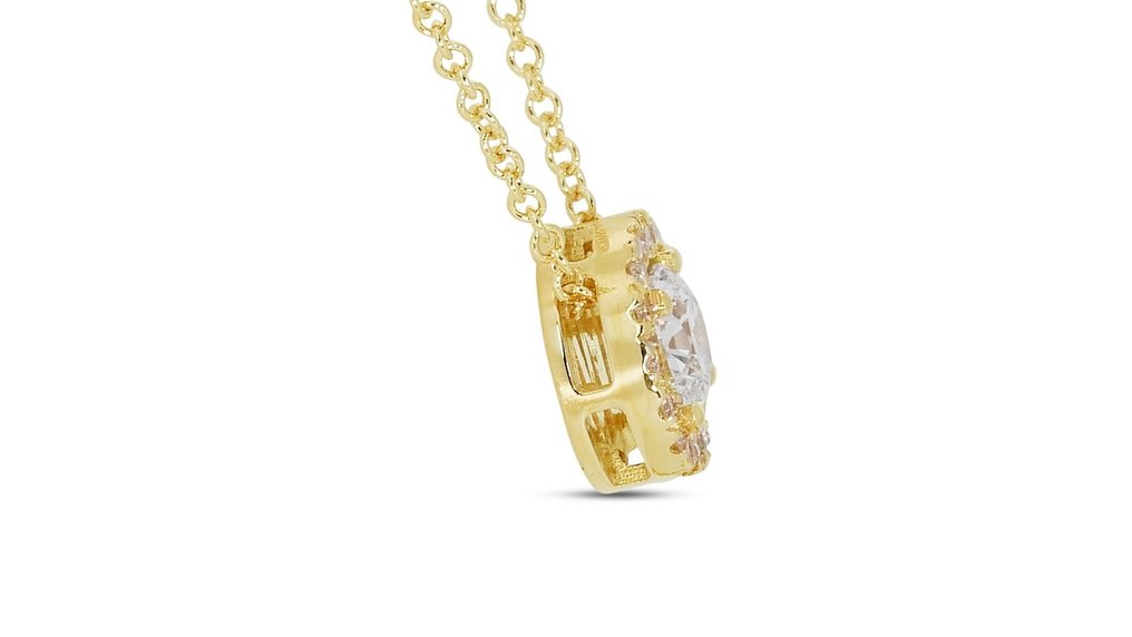 Halskette Gelbgold Diamant  (Natürlich) - Diamant #3.2