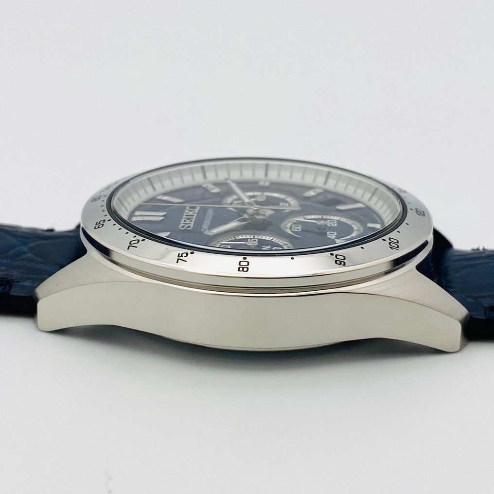 Seiko - Chronograph Dark Blue Dial 100m. Date Tachymeter - Ingen mindstepris - Mænd - 2020+ #4.3