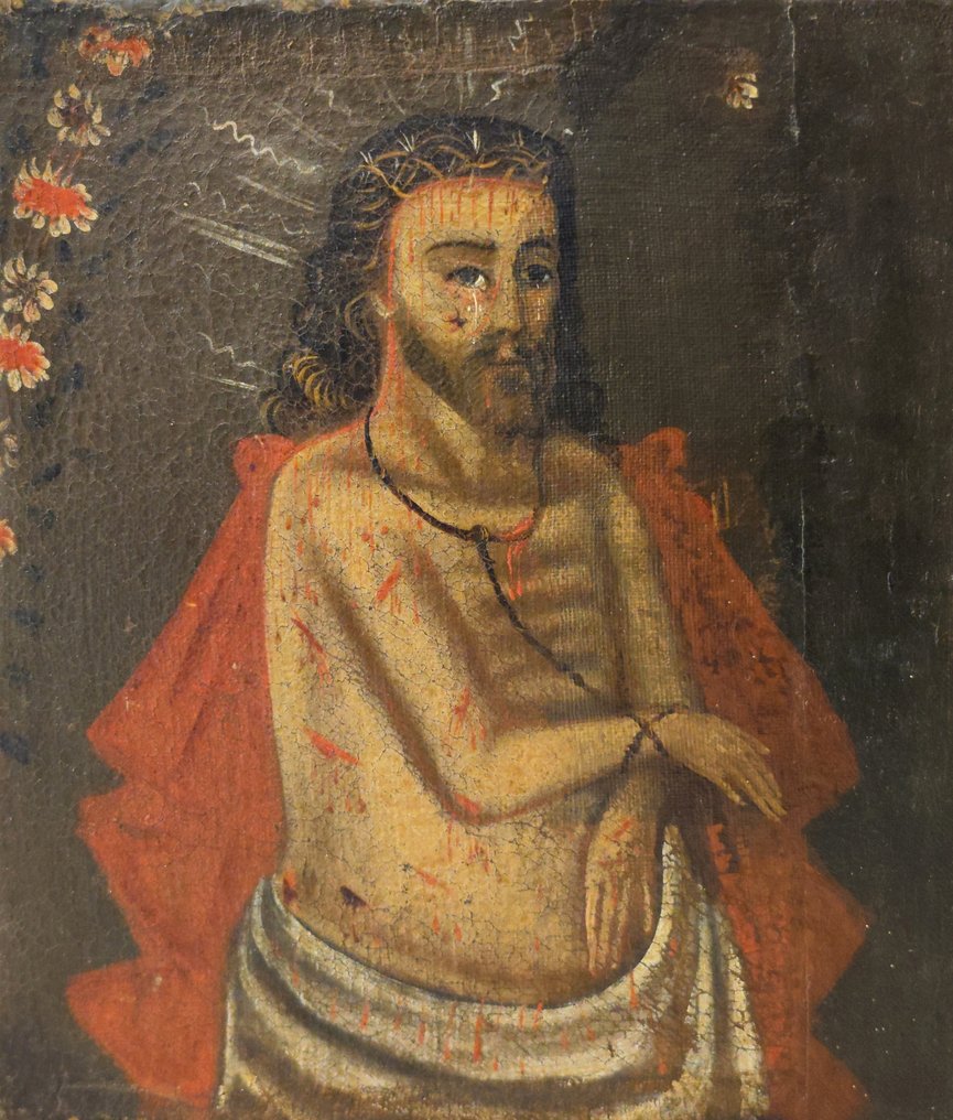 Spanische oder kolonial Schule (XVIII) - Die geißelung Christi - Catawiki