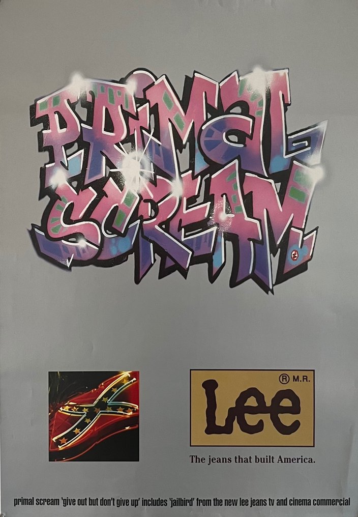Lee - Affiche Originale Lee Primal Scream - década de 1980 #1.1