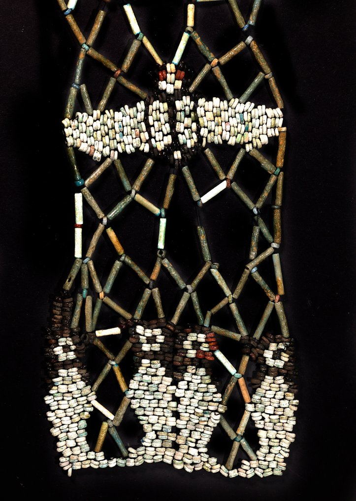 Oldtidens Egypt Fajanse perler Begravelsesmaske - 29.5 cm #2.1