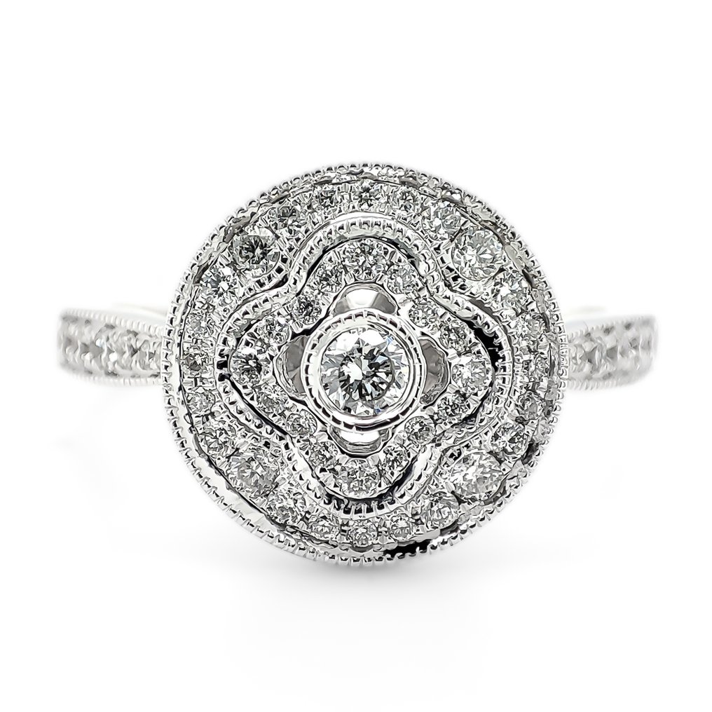Ring Hvidguld -  0.72ct. tw. Diamant  (Natur) #1.1
