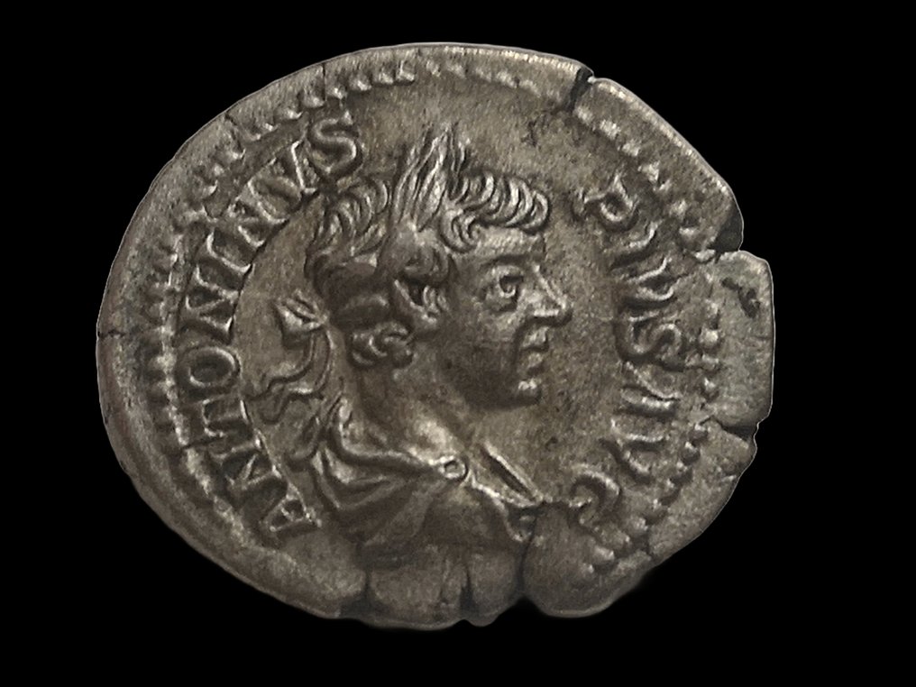 Romeinse Rijk. Caracalla (198-217 n.Chr.). Denarius Rome - Victory #3.1