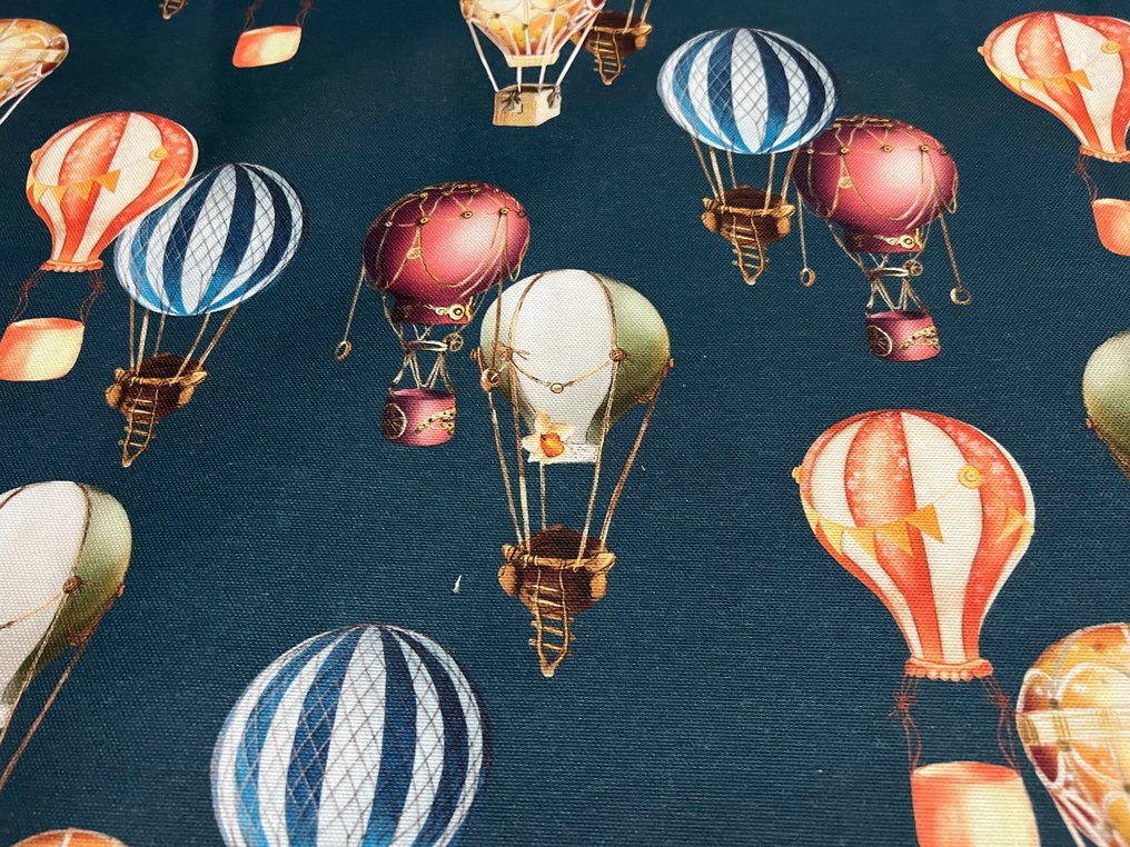 稀有热气球主题棉布- - 室内装潢面料  - 300 cm - 280 cm #1.1