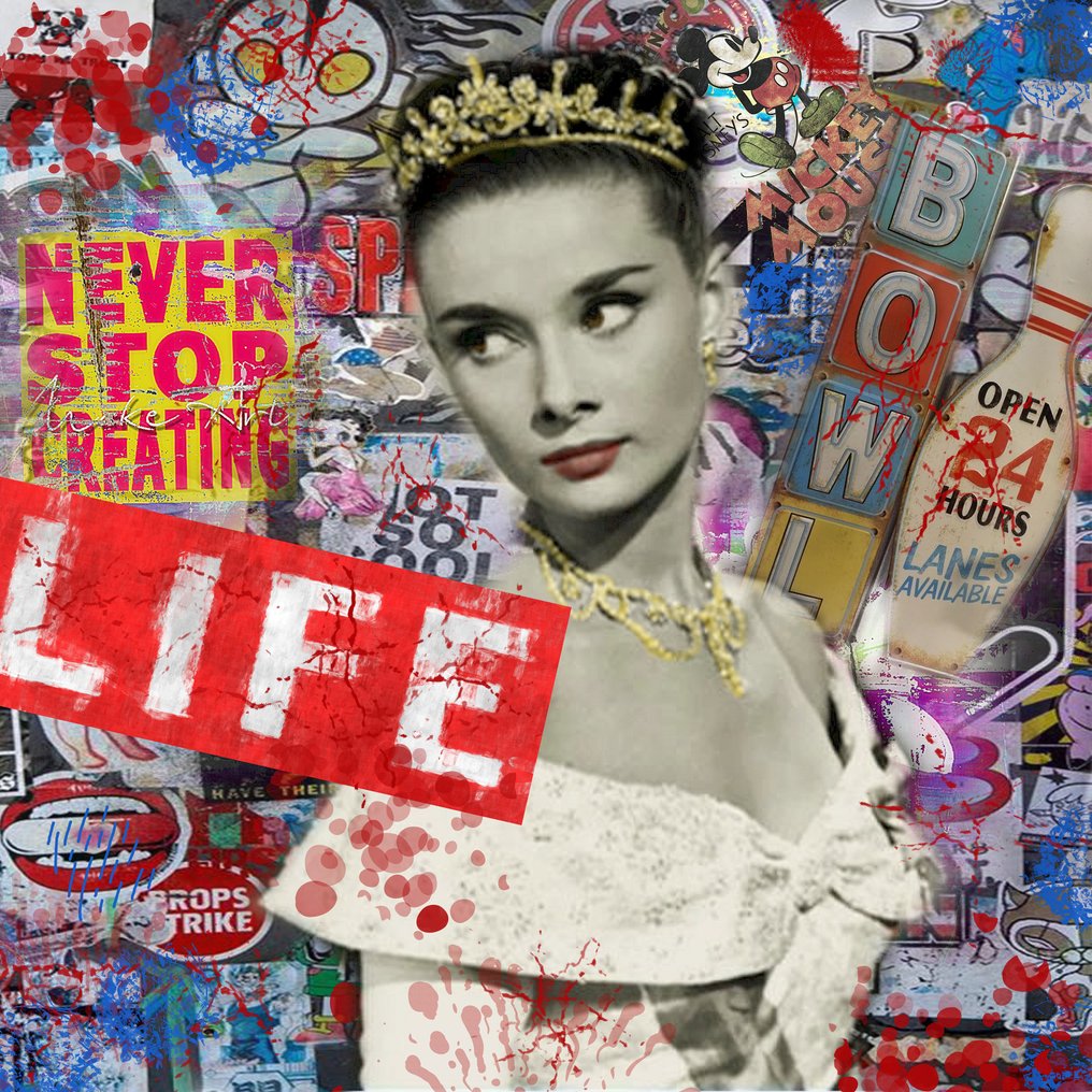 Original Luc Best - "Audrey Hepburn - Never stop creating life" #1.0