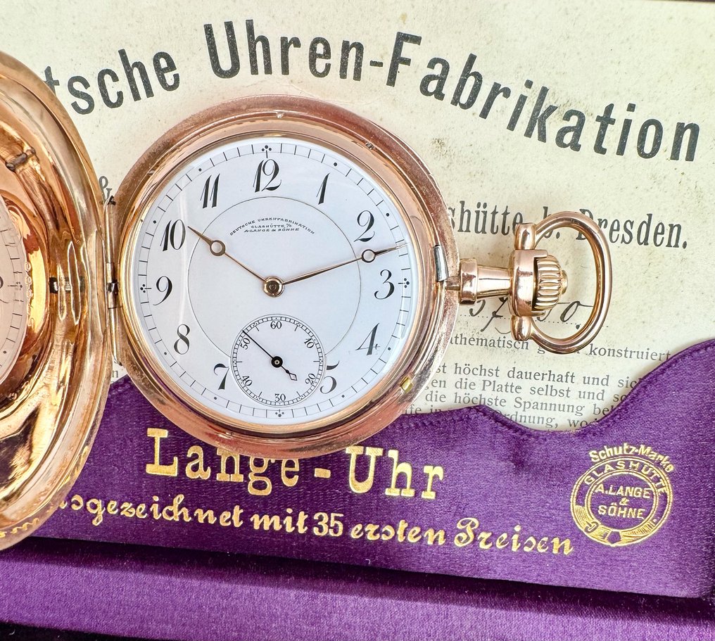 A. Lange & Söhne - Deutsche Uhrenfabrikation Glashütte 14K GOLD Pocket Watch with Extract from the Archive - 1901-1949 #2.2
