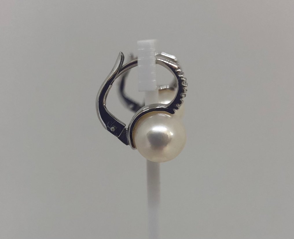 Earrings FreshWater Pearls- White Gold 18K #2.2