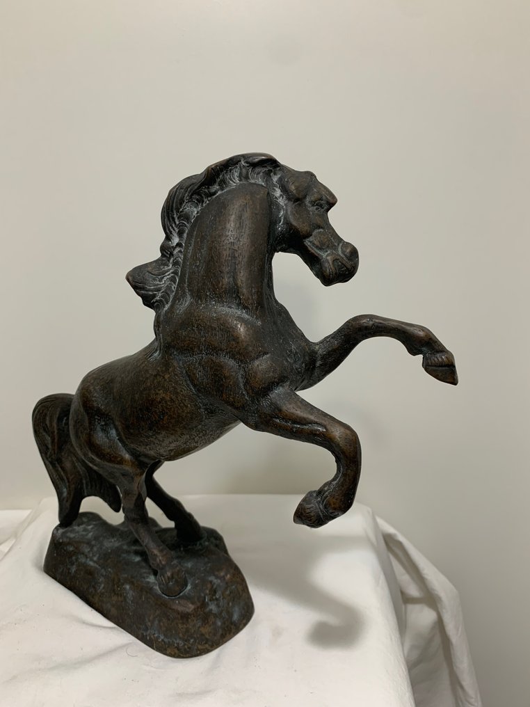 Statue, Cavallo rampante - 30 cm - Bronze (patiniert) #2.1
