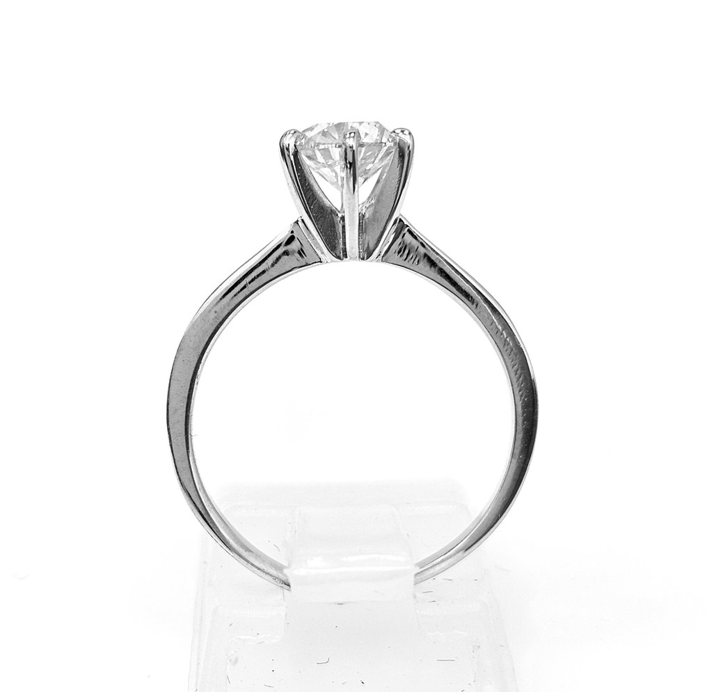 Ring Witgoud, 1,00 ct F/SI1 Diamant  (Natuurlijk) #3.1