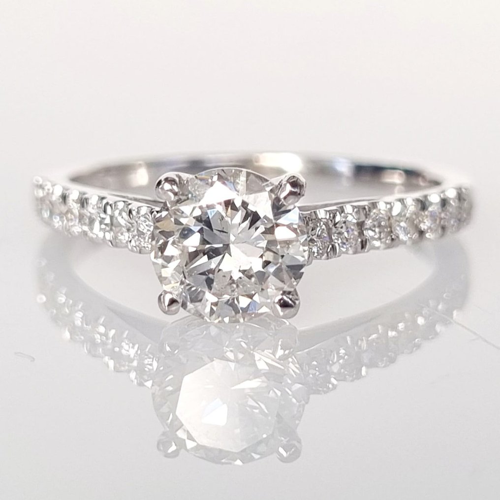 Förlovningsring Vittguld Diamant  (Natural) #3.2