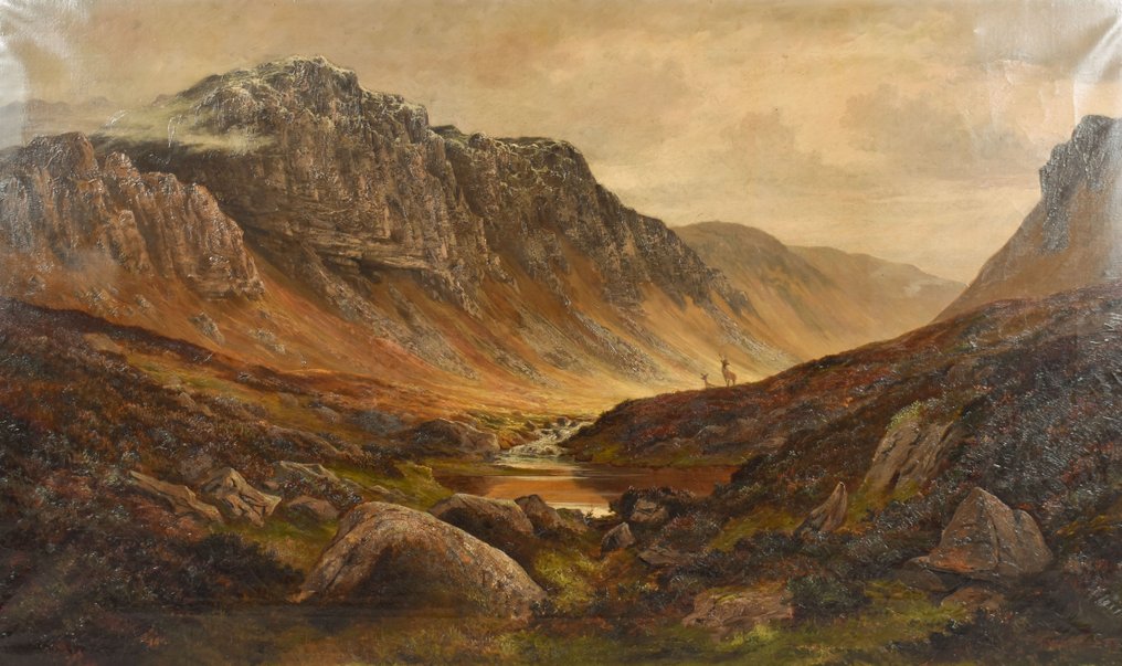 Henry W. Henley (1831-1931) - The Lairig Ghru pass in the Highlands, Scottland #1.1