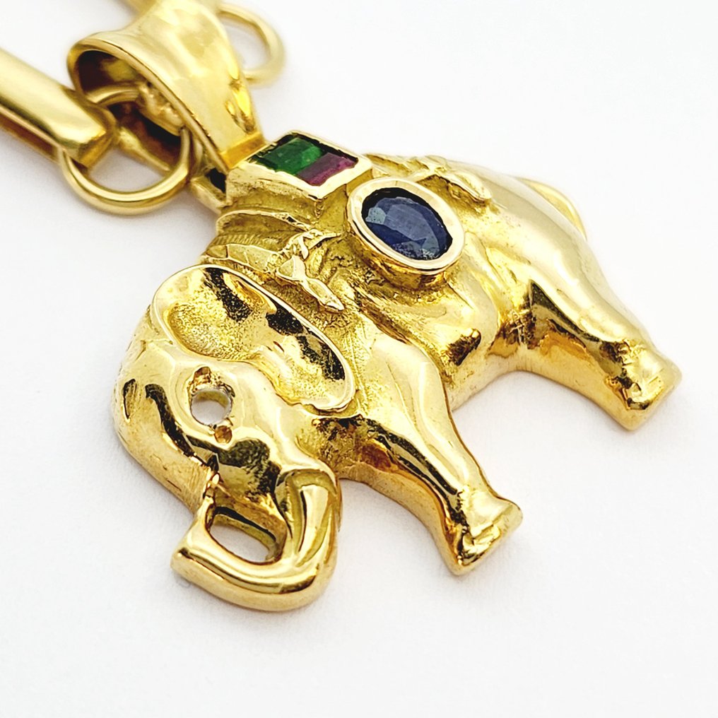 Collar 頸鏈 - 18 克拉 黃金 藍寶石 #1.2