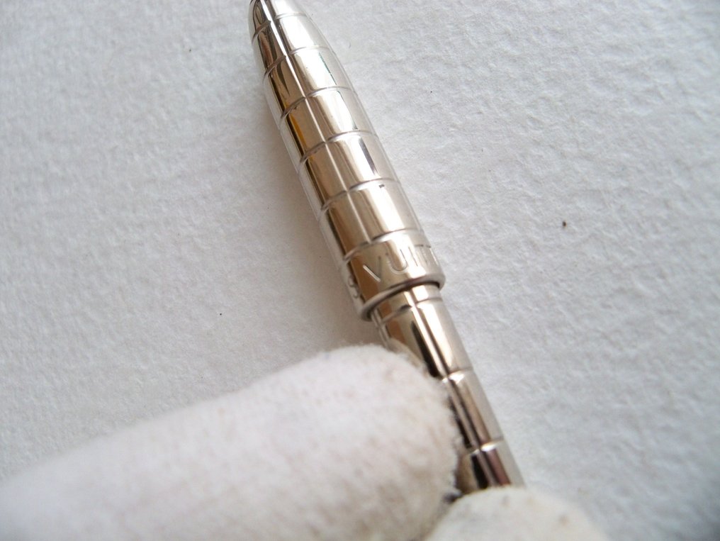 Louis Vuitton - Silver Tone Agenda Ballpoint Pen - Στυλό διαρκείας #3.2