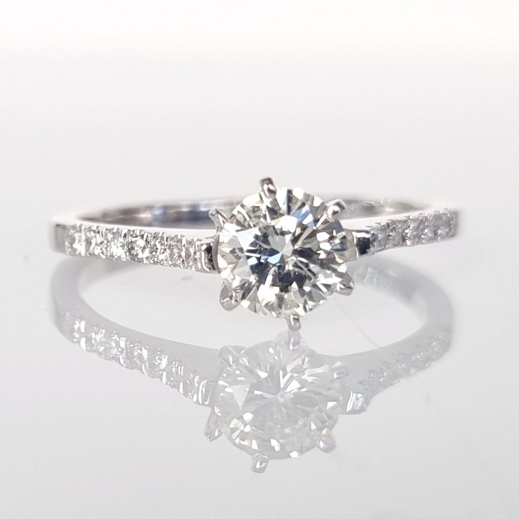 Förlovningsring Vittguld Diamant  (Natural) #1.1