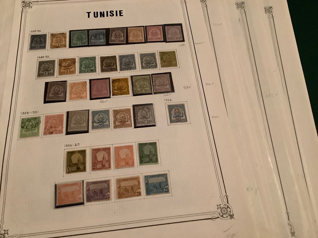 Tunesië 1888/1944 - Volledige verzameling met alle nevenrubrieken op albumbladen - Yvert #1.1