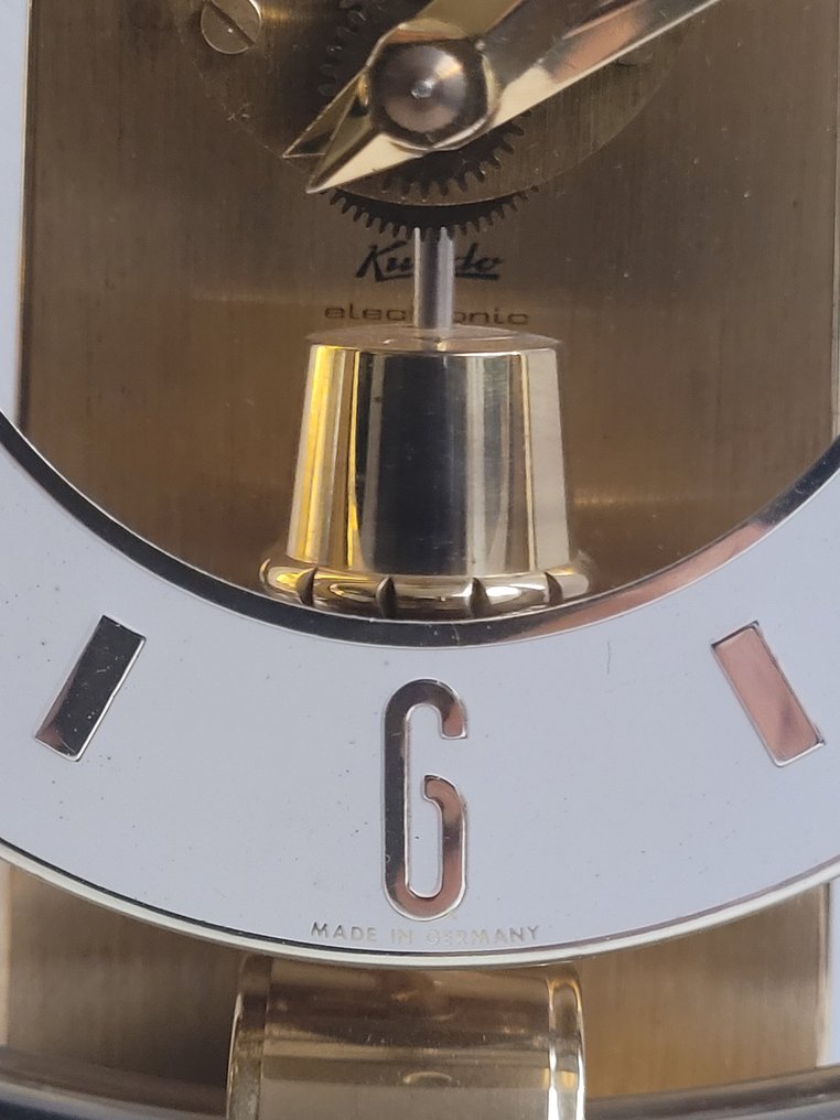 Elektromágneses óra -  Art Deco sárgaréz, bakelit, üveg - 1960-1970 #2.1