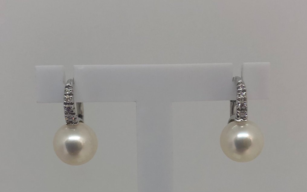 Earrings FreshWater Pearls- White Gold 18K #2.1