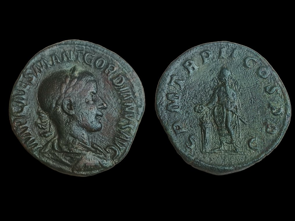 Imperio romano. Gordiano III (238-244 e. c.). Sestertius Rome #1.1