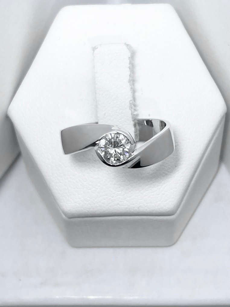 Pala Diamond - 戒指 - 18K包金 白金 钻石  (天然) #1.2