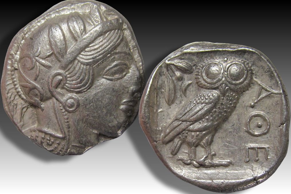 阿提卡，雅典. Tetradrachm 454-404 B.C. - beautiful high quality example of this iconic coin - #2.1