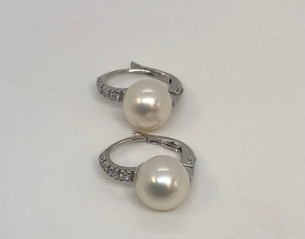 Earrings FreshWater Pearls- White Gold 18K #1.1