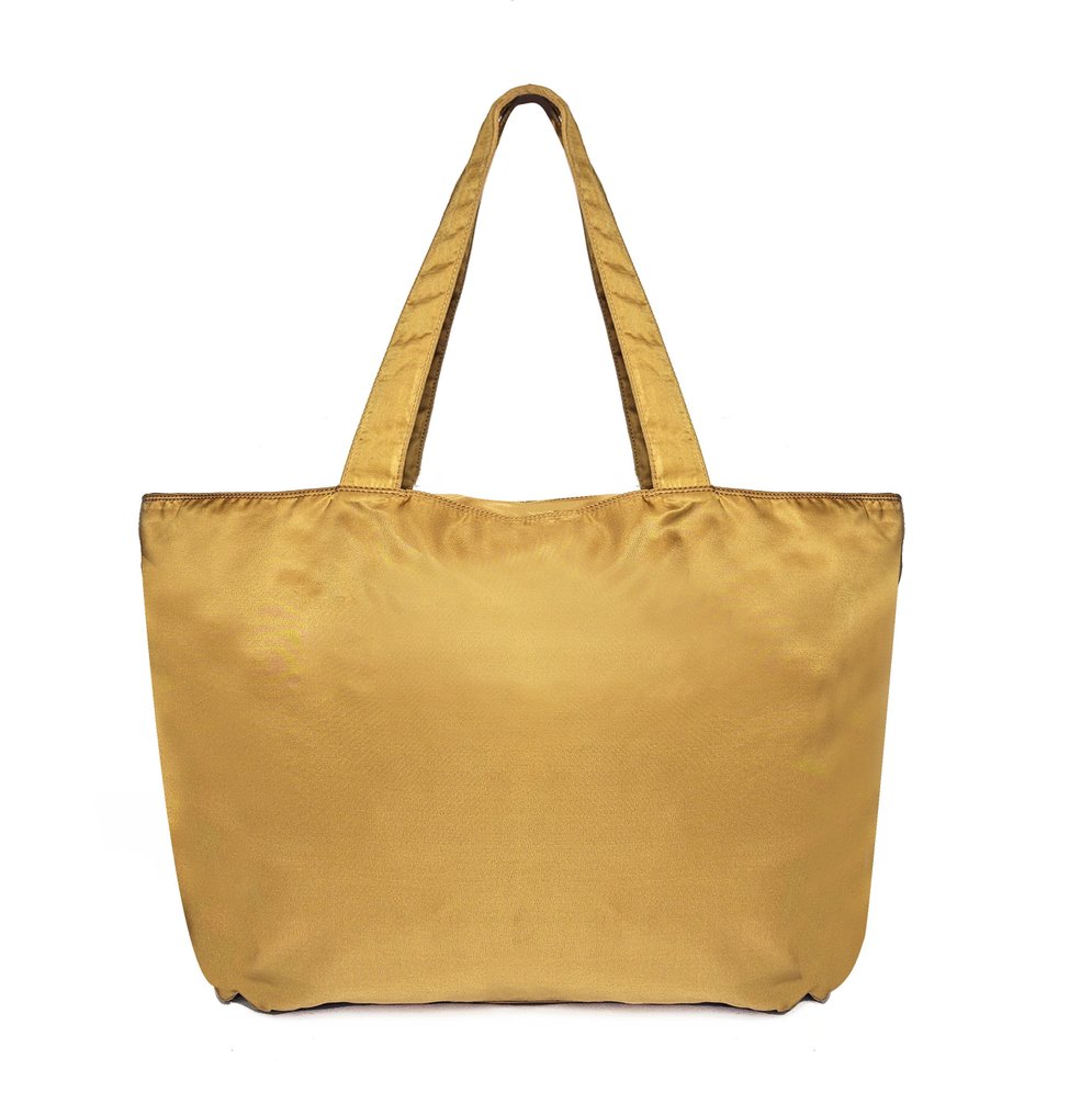 Prada - Tessuto Nylon Senape con Logo Applicazioni - Shoulder bag #1.2