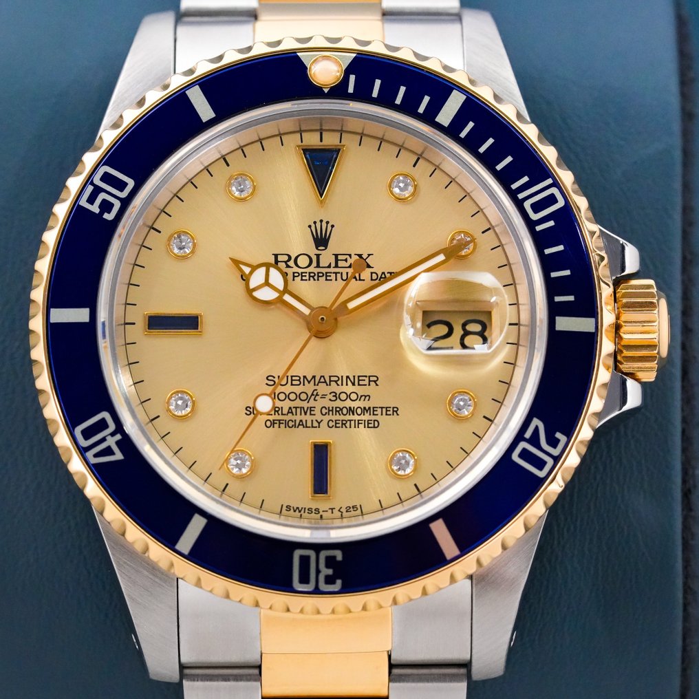 Rolex Submariner Date Sultan Dial Diamond Index Gold Steel 16613 Uomo 2000 2010 Catawiki