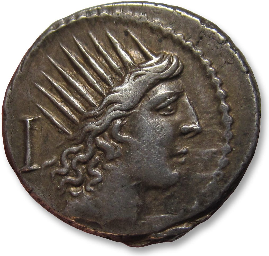 República Romana. P. Clodius M.f. Turrinus, 42 BC. Denarius Rome mint - beautifully toned - #1.2