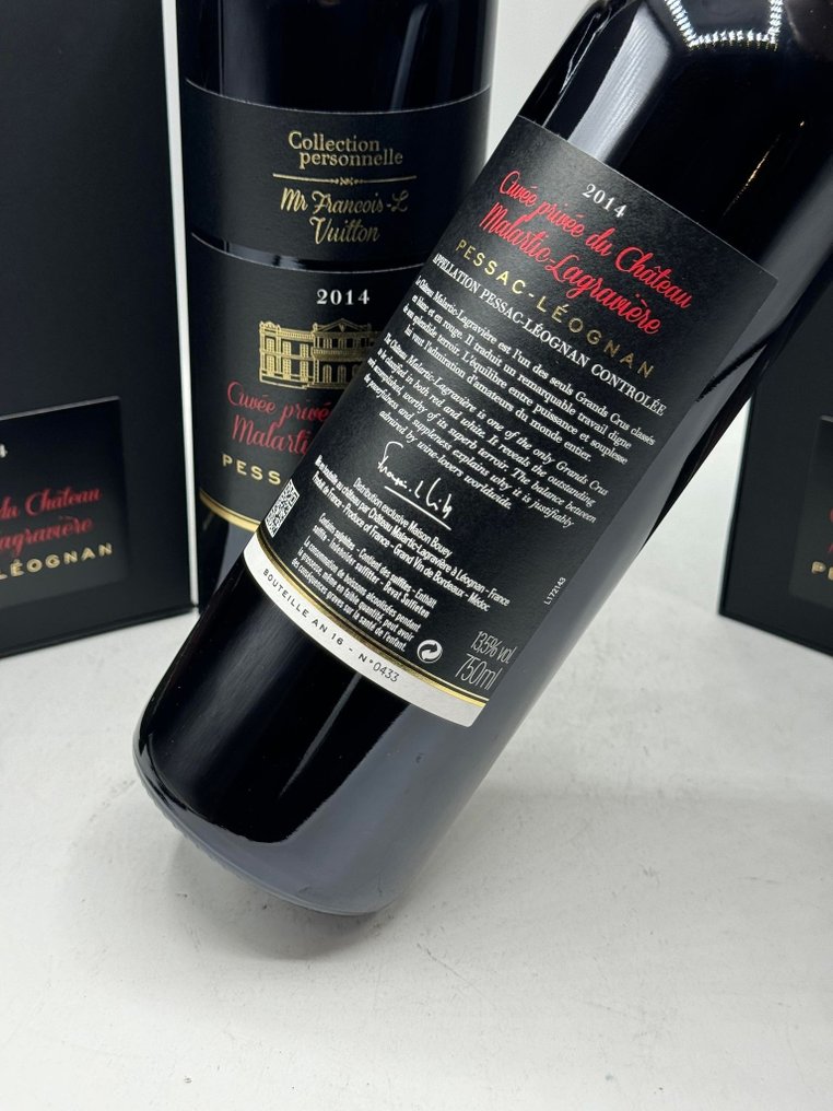 2014 Collection Francois Louis Vuitton, Cuvée du Chateau Malartic Lagraviere - Pessac-Léognan - 2 Bouteilles (0,75 L) #2.1