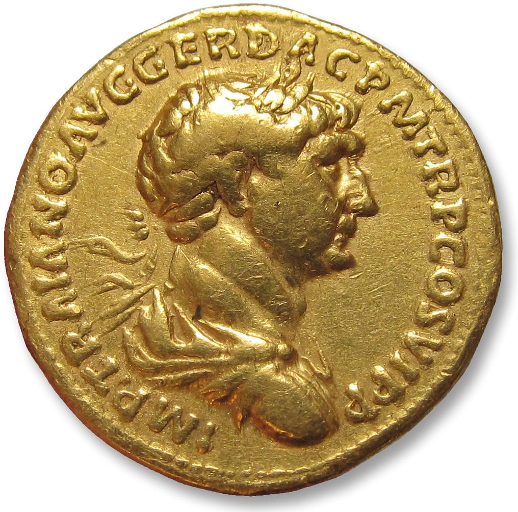 Impero romano. Traiano (98-117 d.C.). Aureus Rome mint 113-114 A.D. - CONSERVATORI PATRIS PATRIAE - comes with French Export license #2.2