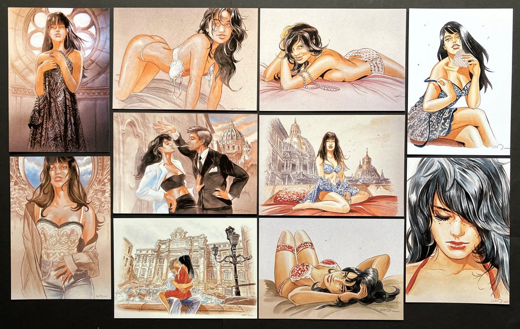 Jim - Une nuit à Rome - Coffret de 69 cartes Postales - Les Aquarelles de Jim / Delphine - 2022 #1.0