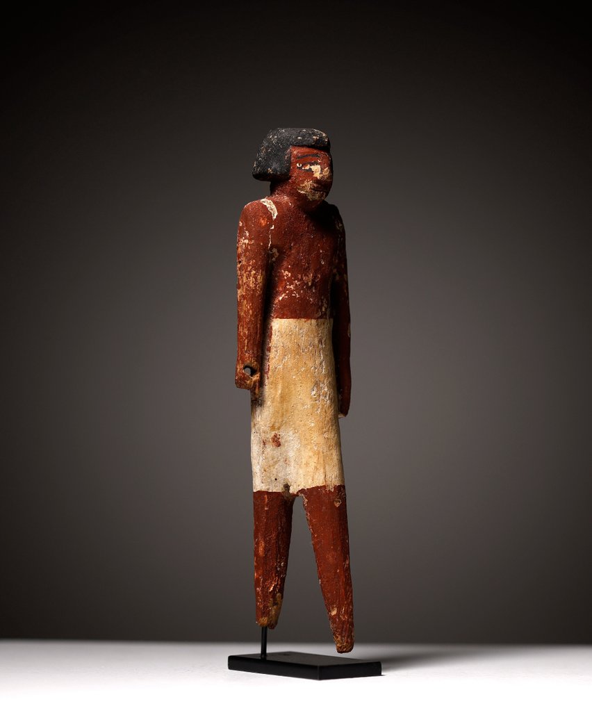 Antigo Egito, Pré-dinástico Madeira Modelo funerário egípcio em madeira - 18.5 cm #1.2