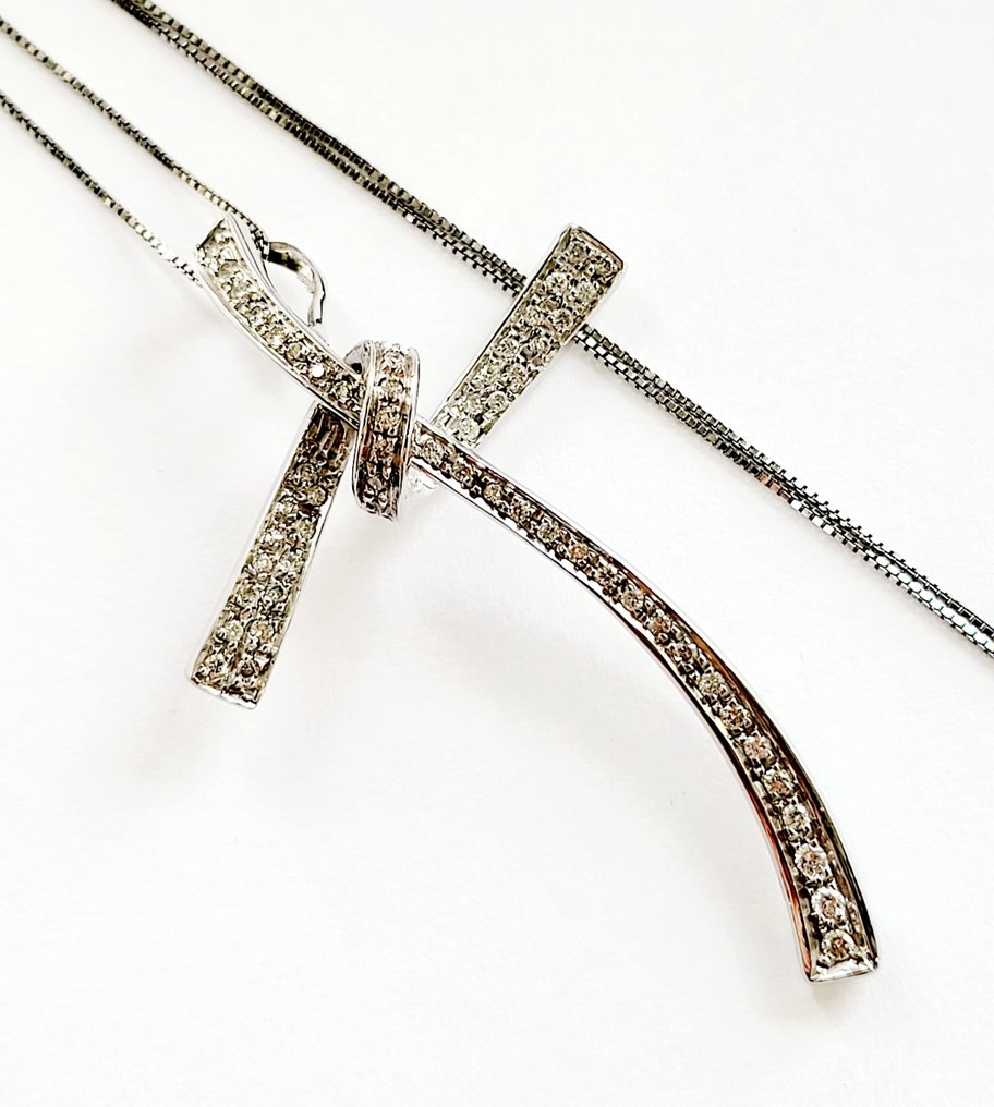 Cierre - Halsband med hänge Vittguld Diamant  (Natural) #2.1