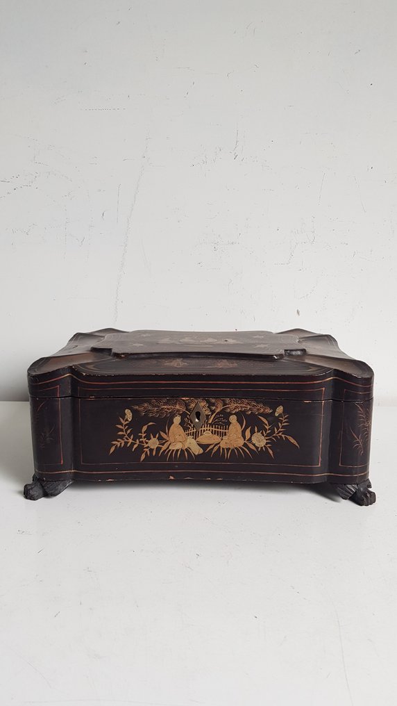 棺材 - 骨, 我会做18个。 - 中國 - 19世纪 - 缝纫盒 #3.2