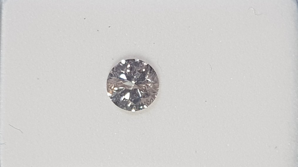 1 pcs Diamant - 0.25 ct - Brilliant - K - svagt brunaktig rosa - SI2, 3EX #2.1