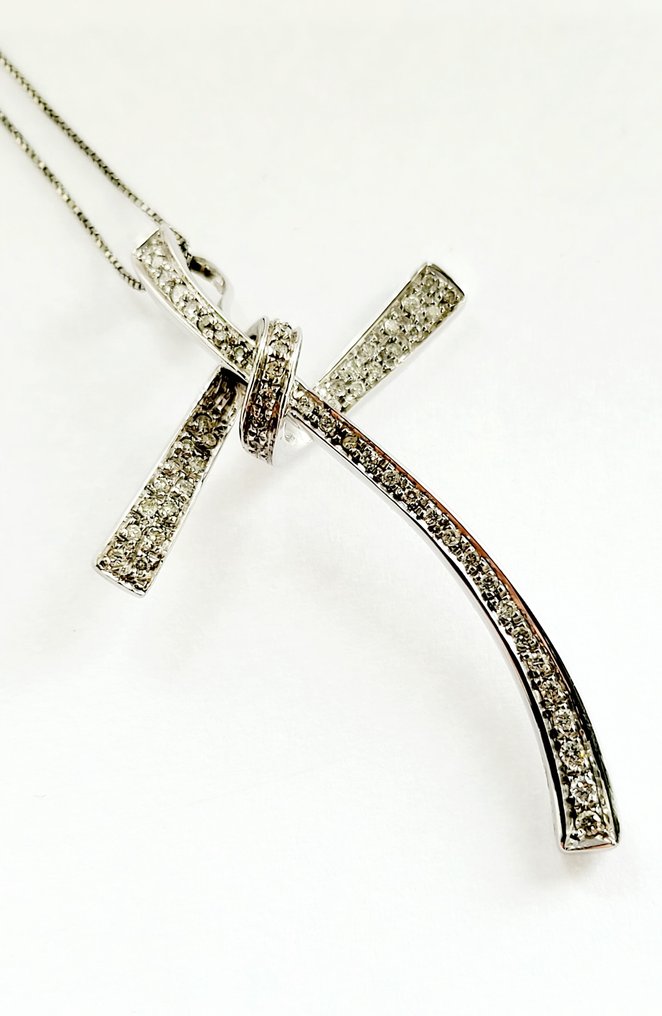 Cierre - Halsband med hänge Vittguld Diamant  (Natural) #1.1