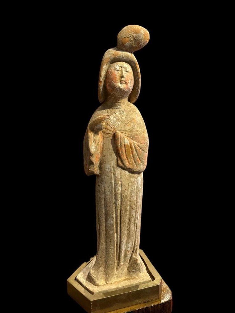 Oldtidens Kina, Tang-dynastiet Terrakotta feit dame - 41 cm #1.1