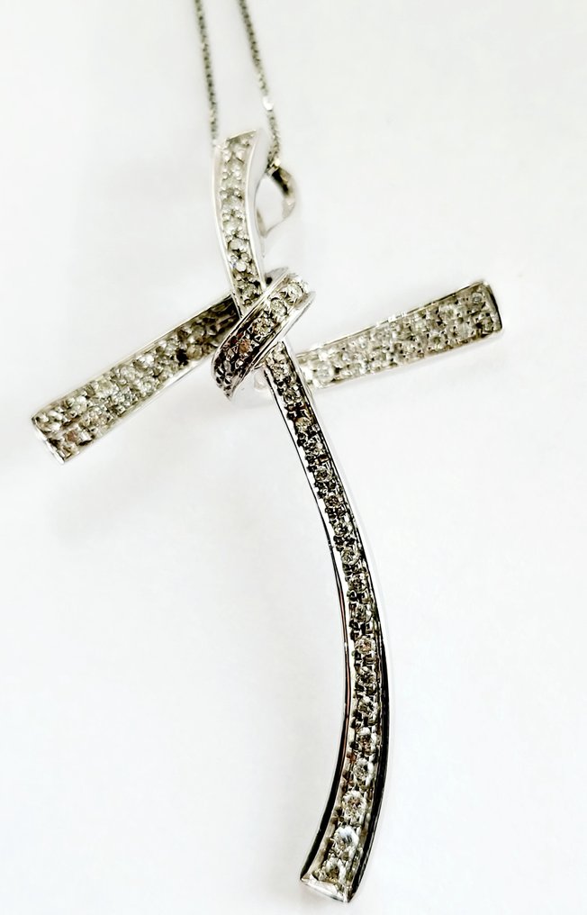 Cierre - Halsband med hänge Vittguld Diamant  (Natural) #1.2