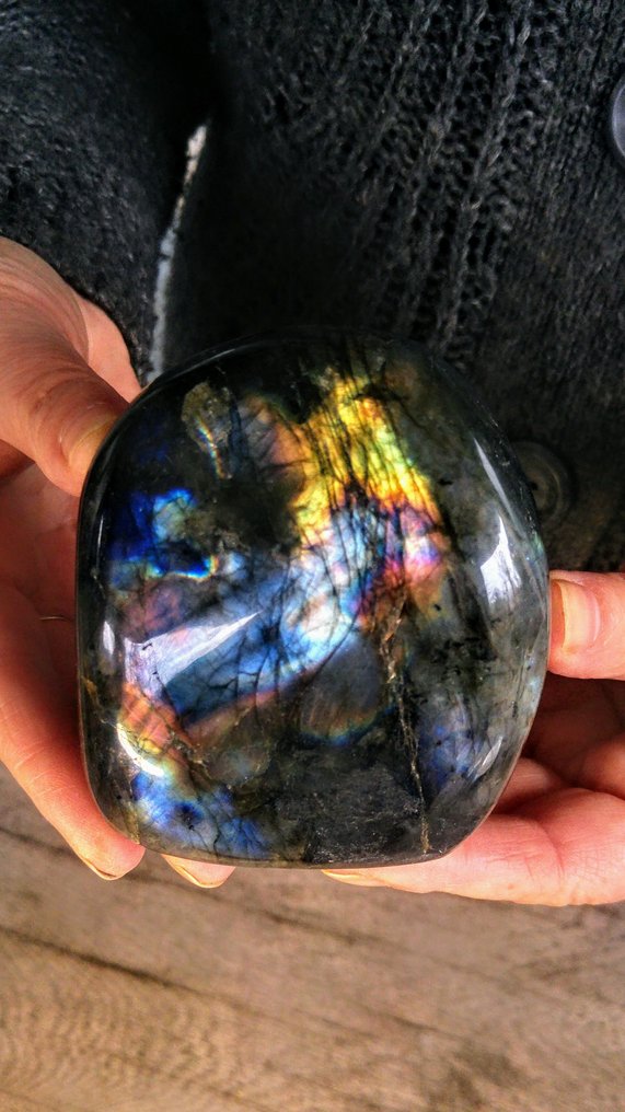 套裝 - 拉長石 - 海洋碧玉 - 紫水晶 - 青金石 稀有顏色 - 高度: 10 cm - 闊度: 10 cm- 1730 g - (4) #3.2