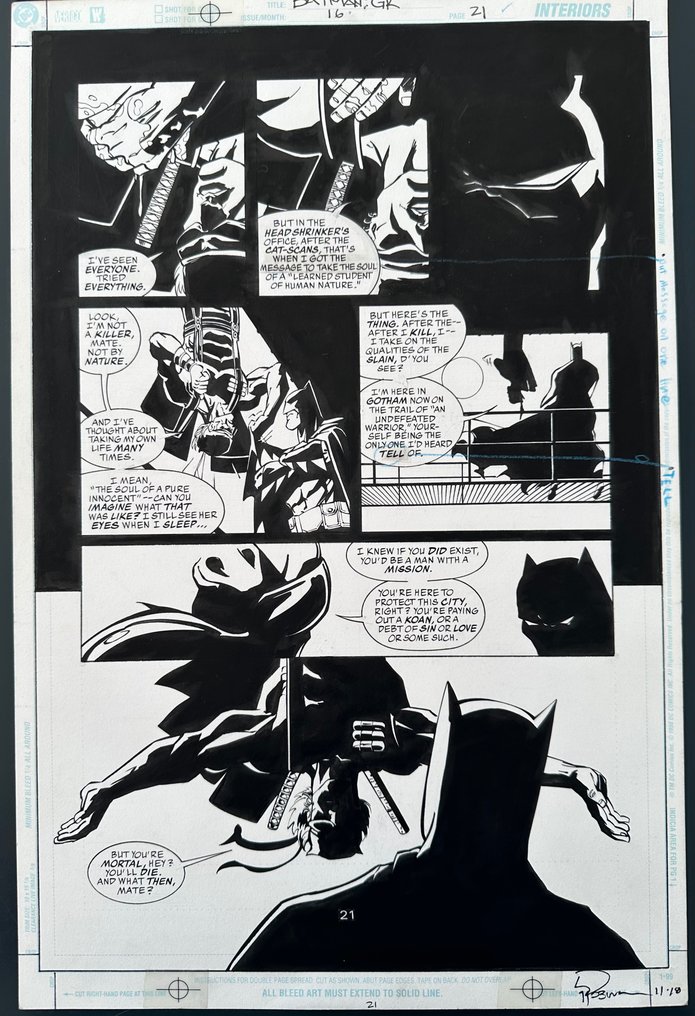 Roger Robinson - 1 Original page - Batman Gotham Knights - #16 - 2001 #1.1